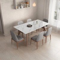 Corrigan Studio Nordic rock plate dining table and chair combination of modern simple home commercial dining table