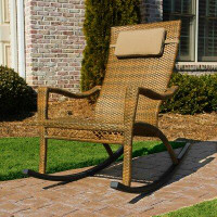 Tortuga Outdoor Maracay Outdoor Wicker Rocking Chair with Cushion