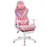 Hoffree Hoffree Rocking Gaming Chair with Speakers Ergonomic Gamer Chair with Massage for Office and Gaming