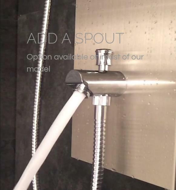 PD-876-S AquaMassage Shower Column - ( 3 Head Choices Available - 1 Round and 2 Squ ) Optional Tub Spout Available in Plumbing, Sinks, Toilets & Showers - Image 3