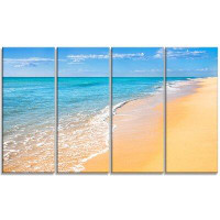 Design Art 'Tropical Blue Sea and Sky' 4 Piece Wall Art on Wrapped Canvas Set