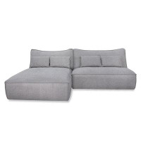 VIG Furniture Racine - Modern Grey Fabric Modular Sectional Sofa