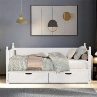 Darby Home Co Wooden Daybed With 2 Drawers And Stylish Headboard