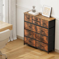 17 Stories Dresser With 10 Fabric Deep Drawers For Bedroom, Living Room