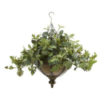 Charlton Home Artificial Dusty Miller Plant in Planter