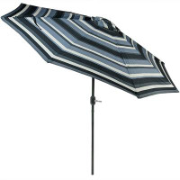 Ivy Bronx Lataja 108'' Lighted Market Umbrella with Crank Lift Counter Weights Included