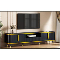 Mercer41 ON-TREND Luxury Minimalism TV Stand with Open Storage Shelf for TVs Up to 85", Entertainment Centre