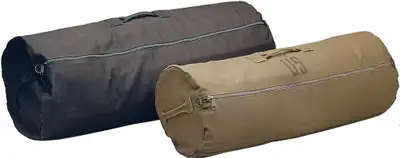 Greatly assists you in carrying things! Zippered Canvas Round Duffle Bags