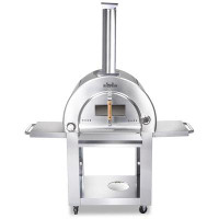Big Horn Outdoors Outdoor Propane Gas Pizza Oven With Cart In Stainless Steel