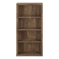 Union Rustic Jessieca Bookshelf, Bookcase, Etagere, 5 Tier, 48"H, Office, Bedroom, Laminate, Black, Grey, Contemporary