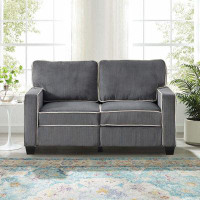 Latitude Run® Latitude Run® 57” Small Sofa Couch Mid Century 2-Seat Sofa Loveseat Furniture With Storage