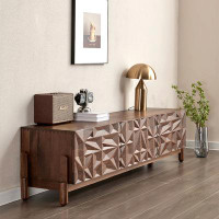 LORENZO Solid Wood TV Stand for TVs up to 65"