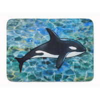Latitude Run® Colbin Killer Whale Orca Rectangle Microfiber Non-Slip Bath Rug