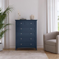 Red Barrel Studio Grace Five-Drawer Chest In Blueberry