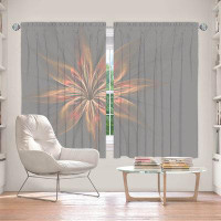 East Urban Home Lined Window Curtains 2-panel Set for Window Size by Pam Amos - Silk Flower Gold
