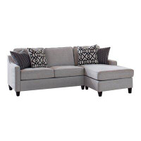 Hokku Designs Alaw 90.25" Wide Chenille Right Hand Facing Sofa & Chaise