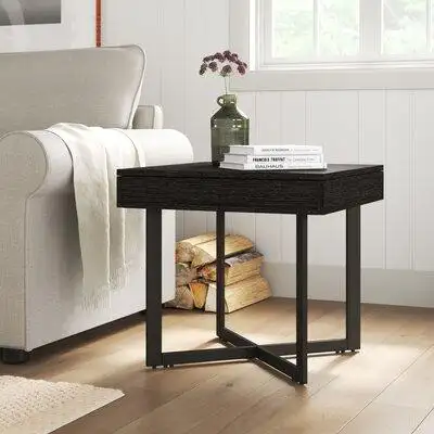 Sand & Stable™ Burch Cross Legs End Table with Storage