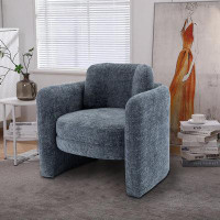 Hokku Designs classic design Barrel Accent Chair with Ergonomical Armres and curved backrest,for Living Room