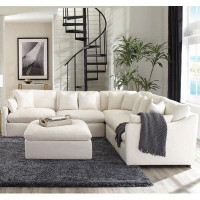 Alma Hobson 6-piece Reversible Cushion Modular Sectional Off-White