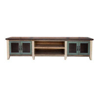 Millwood Pines Antique Multicolor 4 Doors & Shelves, 93" TV Stand