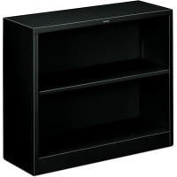 Latitude Run® Metal Bookcase, Two-shelf, 34.5w X 12.63d X 29h, Black
