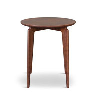 Ivy Bronx Borgen Round Solid Wood Side Table
