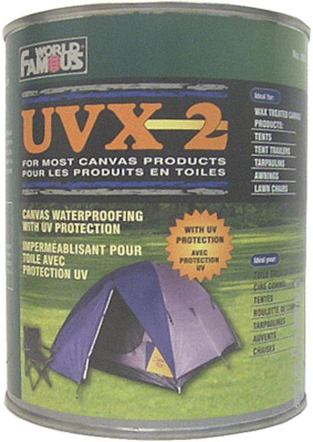 World Famous® UVX2 Canvas Waterproofing and UV Ray Protection in Fishing, Camping & Outdoors