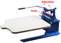 1 Color 1 Station Silk Screen Printing Machine Simple Screen Press for DIY T-Shirt Clothing Hats Adjustable 006207