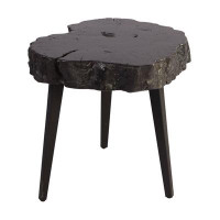 DYAG East Black Lychee Living Edge Accent Or Side Table 1