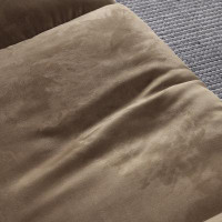 Hokku Designs 47.24" Coffee 100% Polyester cushion Arm Chair with Ottoman