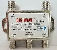 Promo! Digiwave GD-41A 4 in 1 out Diseqc Switch Full Case