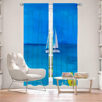 East Urban Home Lined Window Curtains 2-panel Set for Window Size by Markus - Sailing Into The Blue II