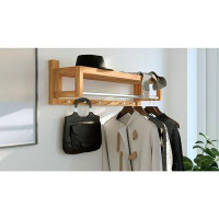 Woodek Design Bo Wall Mounted Coat Rack 6 Hook Storage Shelf By Woodek Design