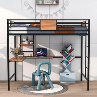 Mason & Marbles Wyckhoff Twin Iron Bed with Built-in-Desk by Mason & Marbles
