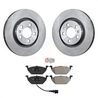 Front Disc Brake Rotors And Semi-Metallic Pads Kit For Volkswagen Jetta Beetle Golf City K8A-104728