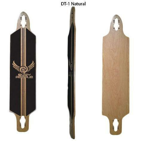 Easy People Longboard Drop Through Series Natural Deck + Grip Tape in Skateboard