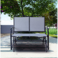 Bellini Home and Garden Outdoor Gliding Metal Bench