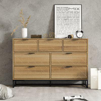 George Oliver Contemporary Elegance: 7-Drawer Wood Dresser Cabinet
