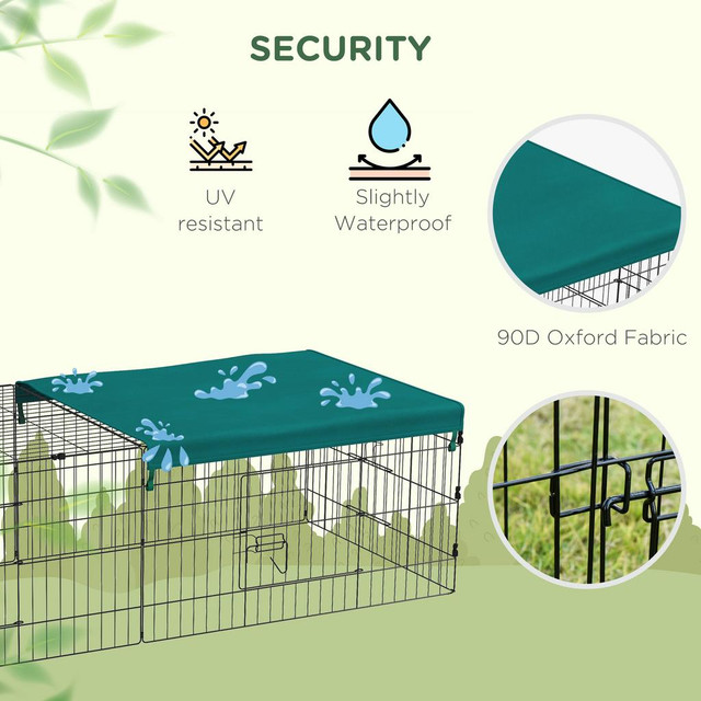Small Animal Cage 72.8" x 29.5" x 19.7" Green in Accessories - Image 4