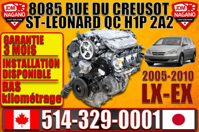 Honda Odyssey LX-EX-EXL Touring Engine J35A 2005 06 07 08 09 10 in Engine & Engine Parts in Ontario