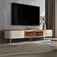 Everly Quinn Modern TV Entertainment Centre With Storage, High End Media Control Centre