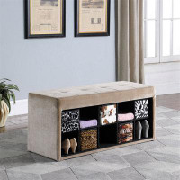 Latitude Run® Gerly Upholstered Drawer Storage Bench