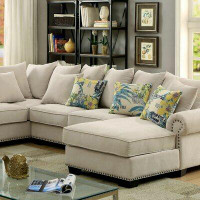 A&J Homes Studio Juliana 125" Wide Chenille Left Hand Facing Sectional