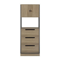 Scott Living Bryant 30" Wardrobe with 3 Drawer and 2 Door Cabinet Closet System