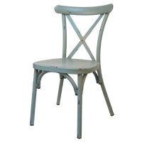 H&D Restaurant Supply, Inc. Stacking Patio Dining Side Chair