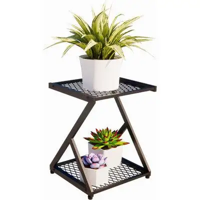 Ebern Designs Metal Plant Stand, Rustproof Stable Plant Shelf, Corner Plant Stands for Indoor PlantsShelf