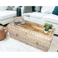 Bungalow Rose Natural Mango Wood Coffee Table
