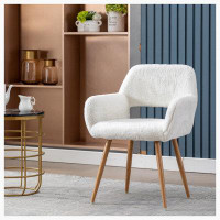 Latitude Run® Dining Chairs with Faux Fur
