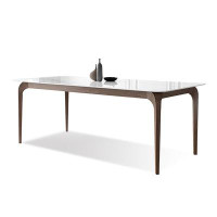 Hokku Designs 70.87" White Rectangular Sintered Stone tabletop Dining Table