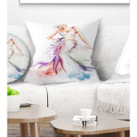 Made in Canada - East Urban Home Beautiful Fashion Girl Contemporary Pillow